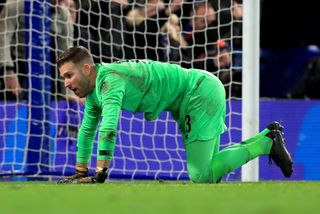 Adrian reacts after being beaten for Chelsea's second goal in Tuesday's FA Cup tie