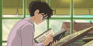 Jiro Horikoshi draws up pans in The Wind Rises