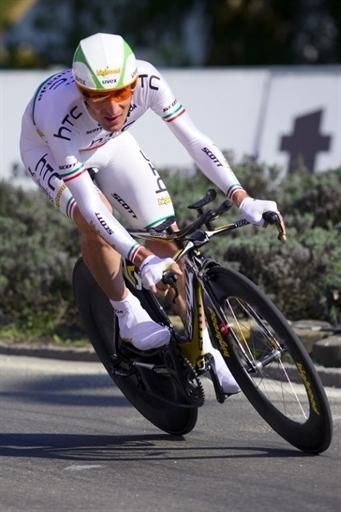 Italian champion Marco Pinotti was one of only two riders to crack 5:20 on the prologue