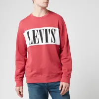 Levi's Men's Logo Colorblock Crewneck Sweatshirt - Red/White | RRP: £55.00 | now £28.00 + extra 10% off with code 'T310'