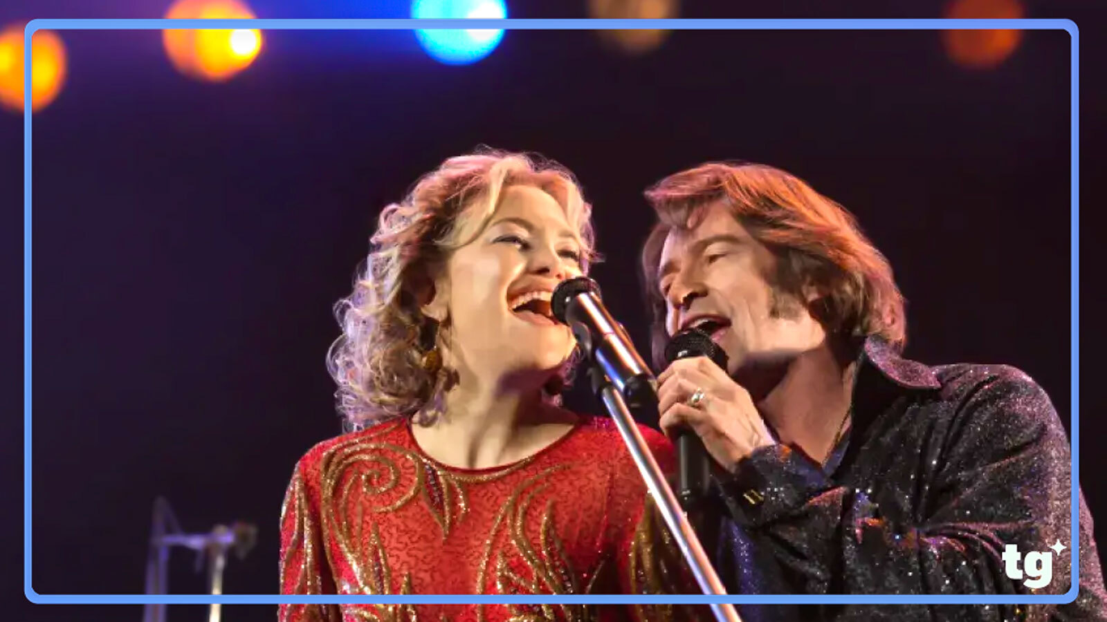 (L-R) Kate Hudson and Hugh Jackman in "Song Sung Blue" (2025)