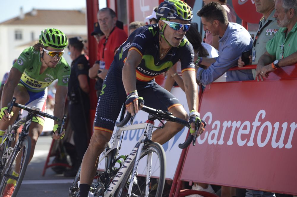 Valverde crosses the line