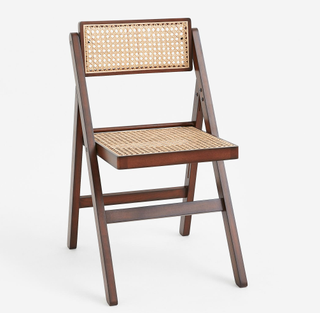 Wooden chair with cane weave