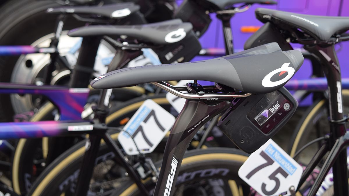 Matti Breschel runs metal rails on his saddle over the more prevalent carbon options