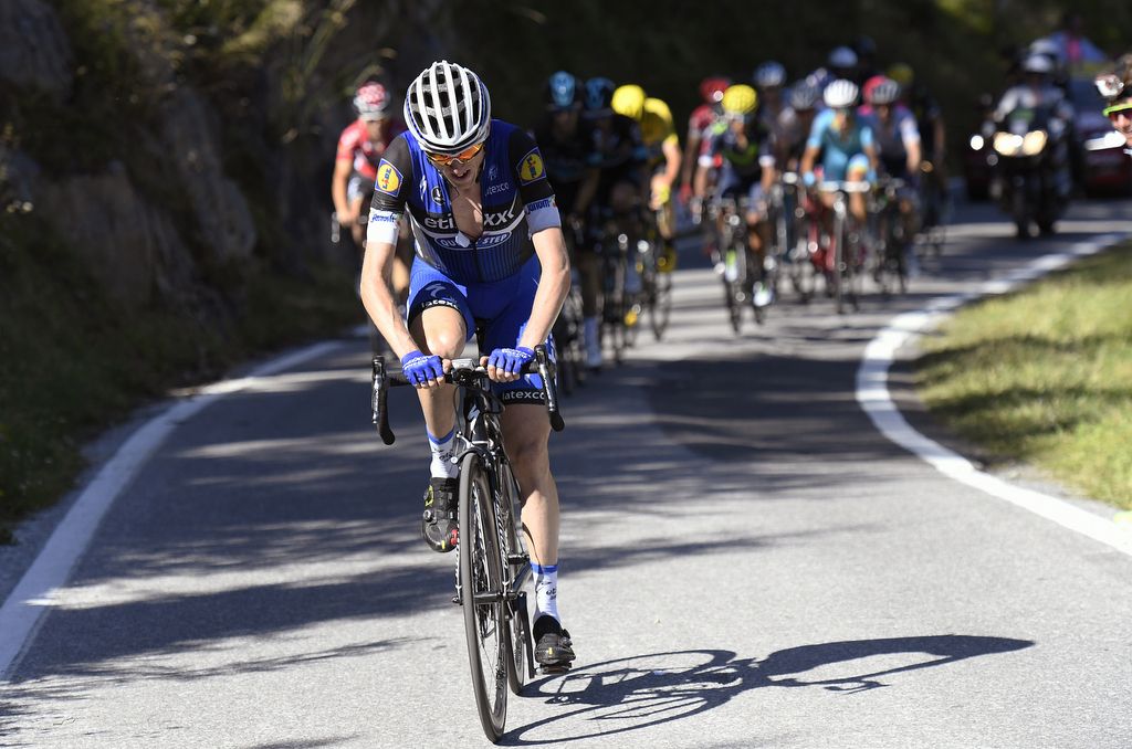 Dan Martin (Etixx-QuickStep) gets a gap over the chasing GC group