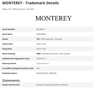 macOS Monterey registered trademark