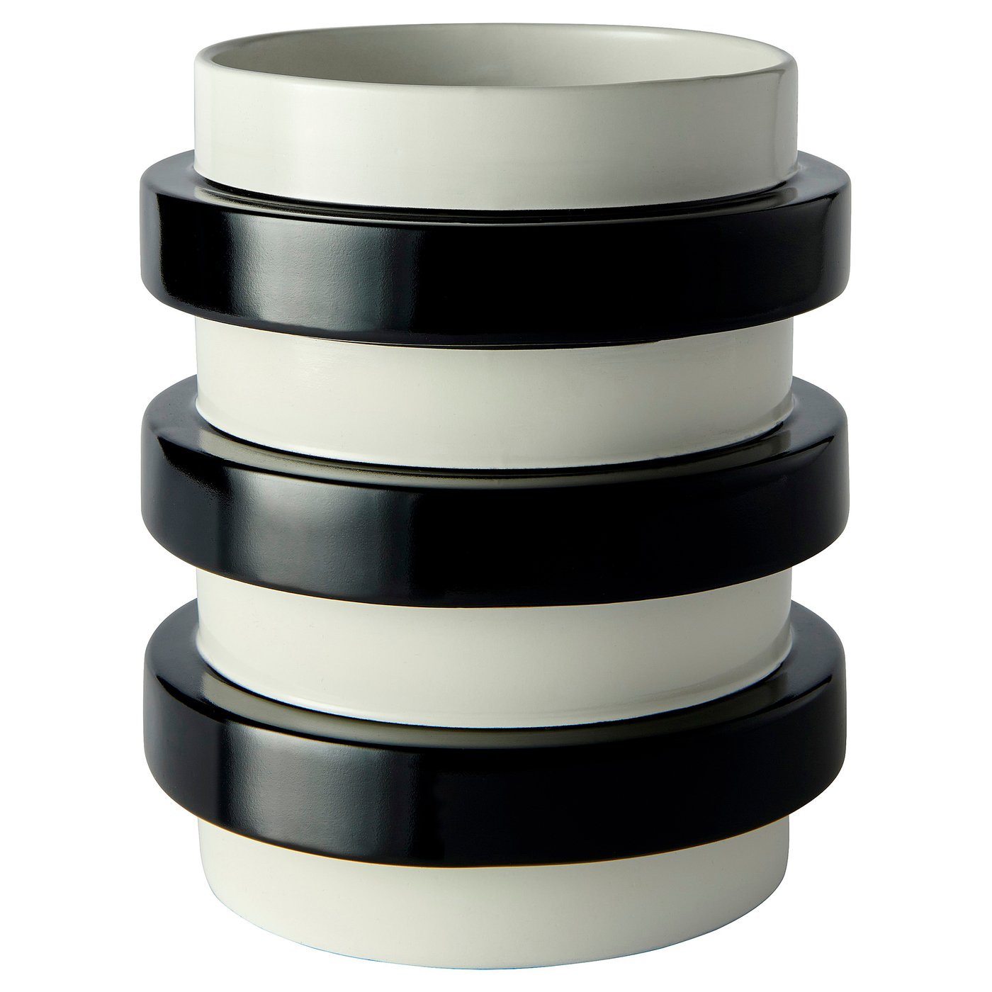 Konstrunda Vase - White/black 22 Cm