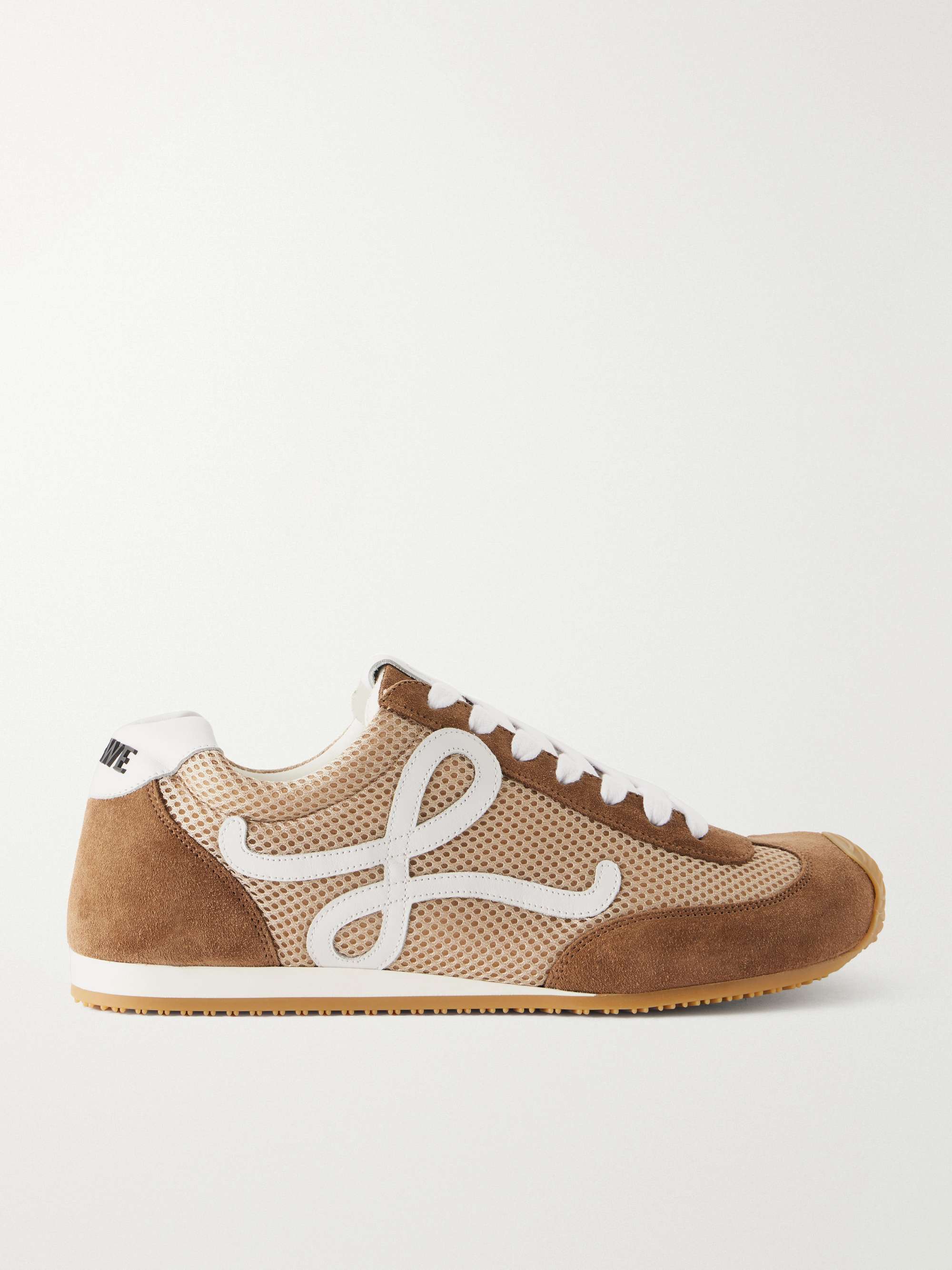 Ballet Runner 2.0 Logo-Appliqu&amp;eacute;d Suede-Trimmed Mesh Sneakers