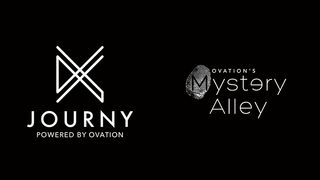 Logos for Ovation TV's Journy and Mystery Alley