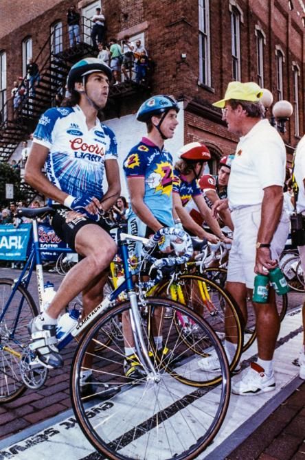 Alexi Grewal and Greg LeMond share the start line