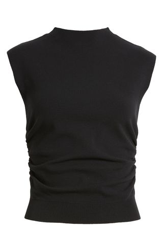 Ruched Cap Sleeve Sweater