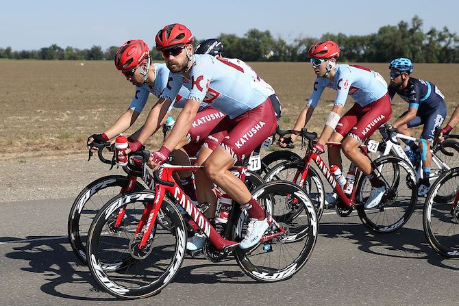 Katusha-Alpecin's Rick Zabel enjoys the sunshine on stage 1 of the 2019 Tour of California
