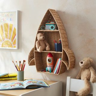 rocket wicker shelf