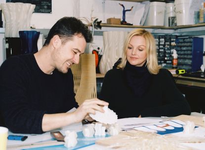Architect Arthur Mamou-Mani with COS creative director Karin Gustafsson