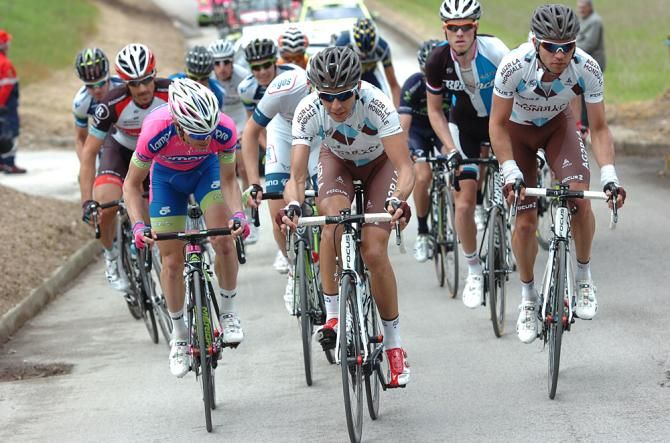 AG2R put two riders in the breakaway: Rinaldo Nocentini and Matteo Montaguti