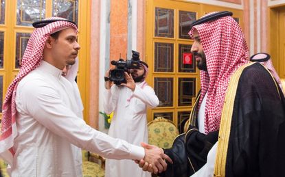 Jamal Khashoggi’s son Salah with the Saudi Crown Prince.