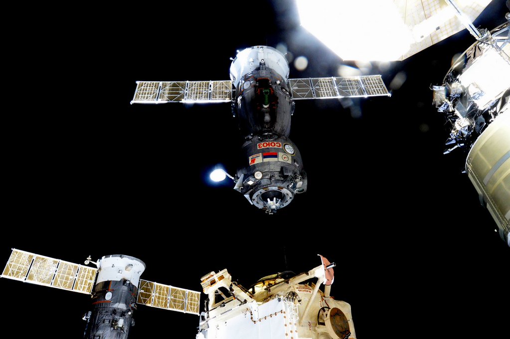 The Soyuz TMA-17M spacecraft is seen just after undocking from the International Space Station on Dec. 11. 