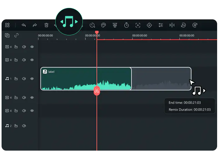 Filmora AI Audio Stretch