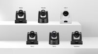 AVer PTZ cameras in black and white.