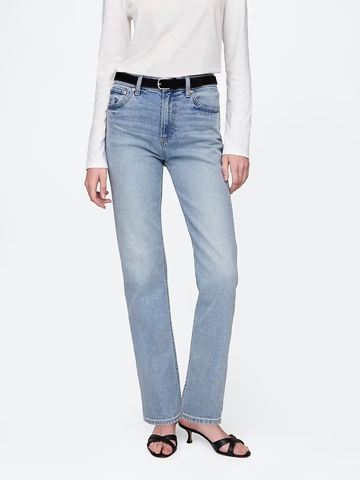 Gap , High Rise &amp;rsquo;90s Straight Jeans (Were $80) 