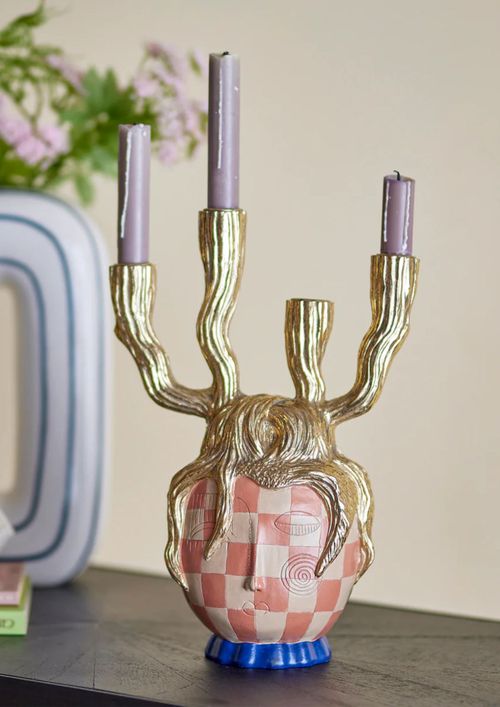 Bloomingville | Hand-Painted Candle Holder Medusa