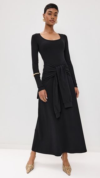 Pixie Market Sleeve Tie Long Sleeve Dress