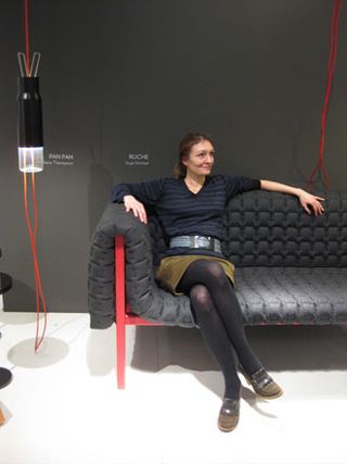 Inge Sempe on her new Ruché sofa series on the Ligne Roset stand