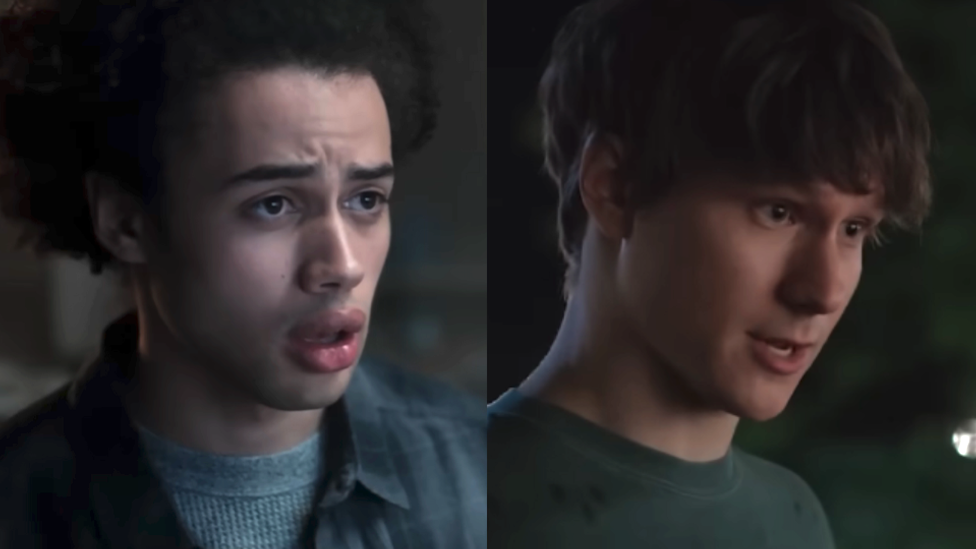 Zac Looker as Dustin and Jacob Moskovitz as Miles in Elle