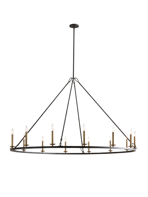 Remington Iron Round Chandelier