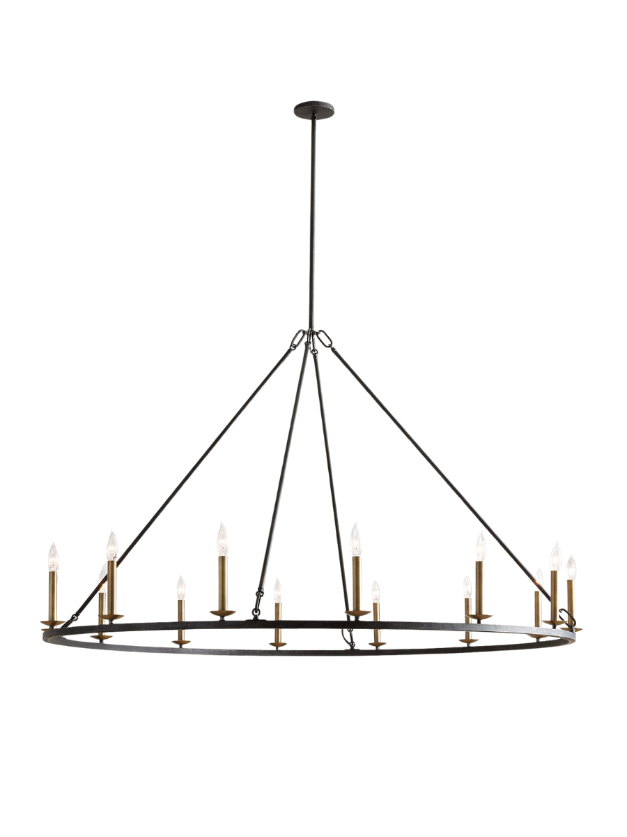 Pottery Barn, Remington Iron Round Chandelier