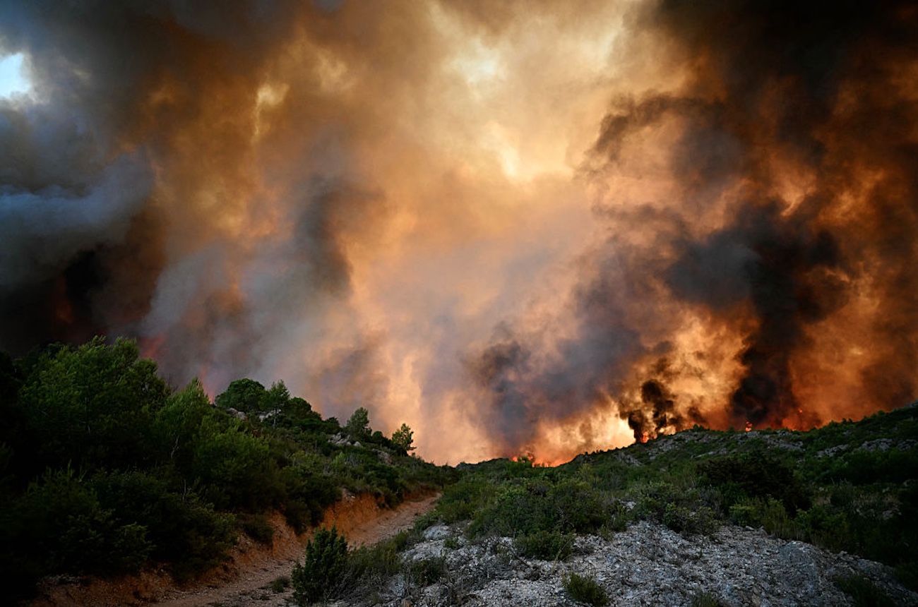 wildfire in Aude, France, August 2025