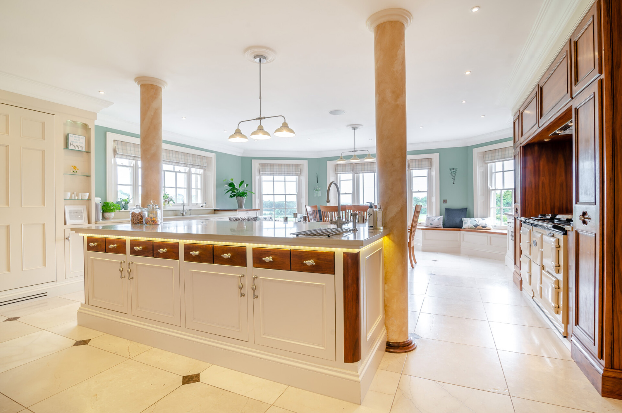 Photos of kitchen in Stoulgrove House, Woodcroft, Chepstow, Gloucestershire.