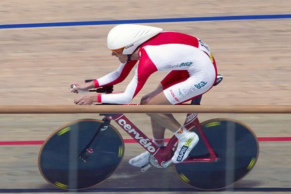 Rafal Ratajczyk (Poland) earned a bronze medal for the host nation in the men's omnium.