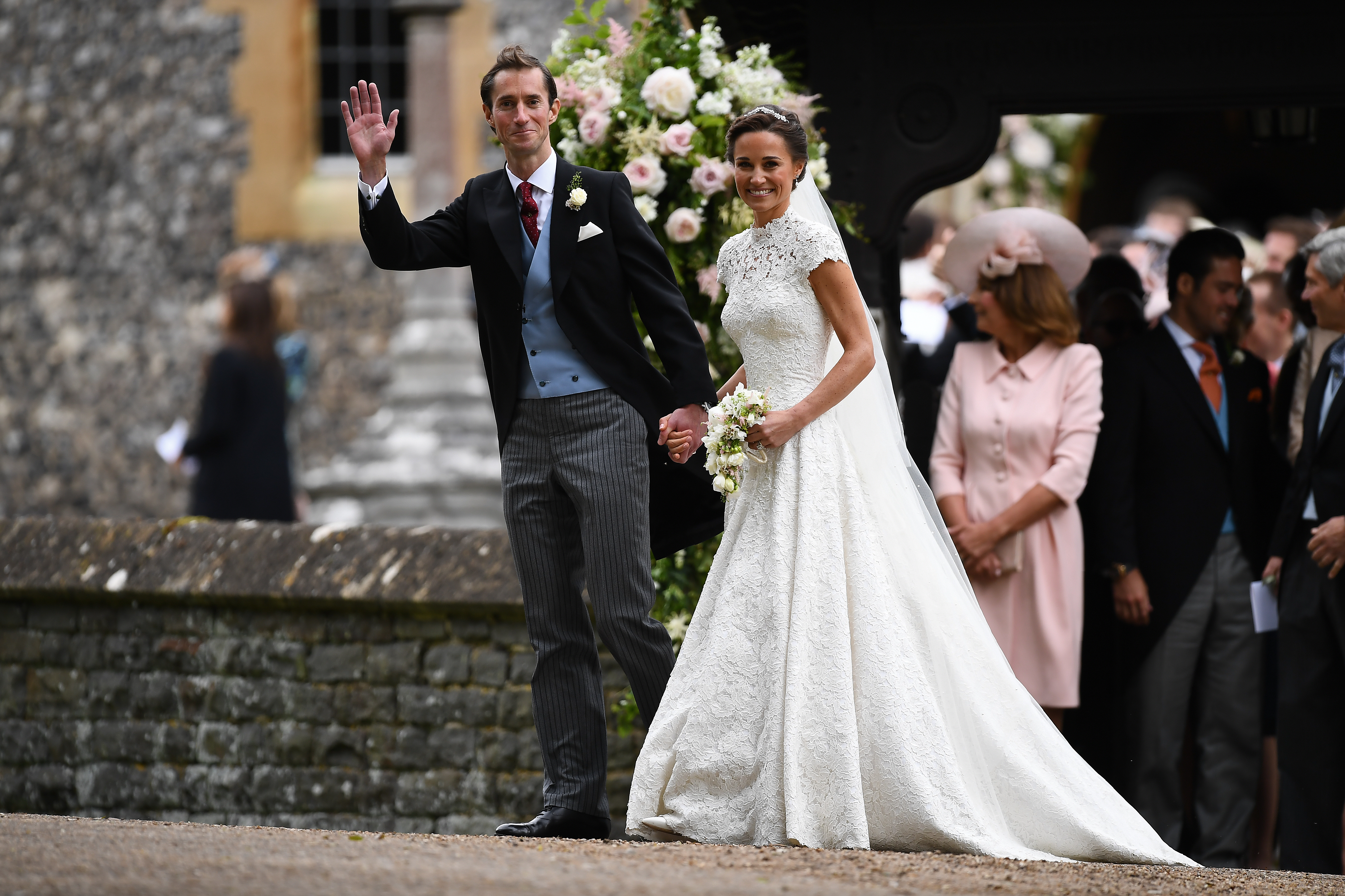 Harriet Sperling's royal wedding drew inspiration from Princess Kate and Pippa Middleton's bridal style, with all three wearing lace gowns with long sheer veils