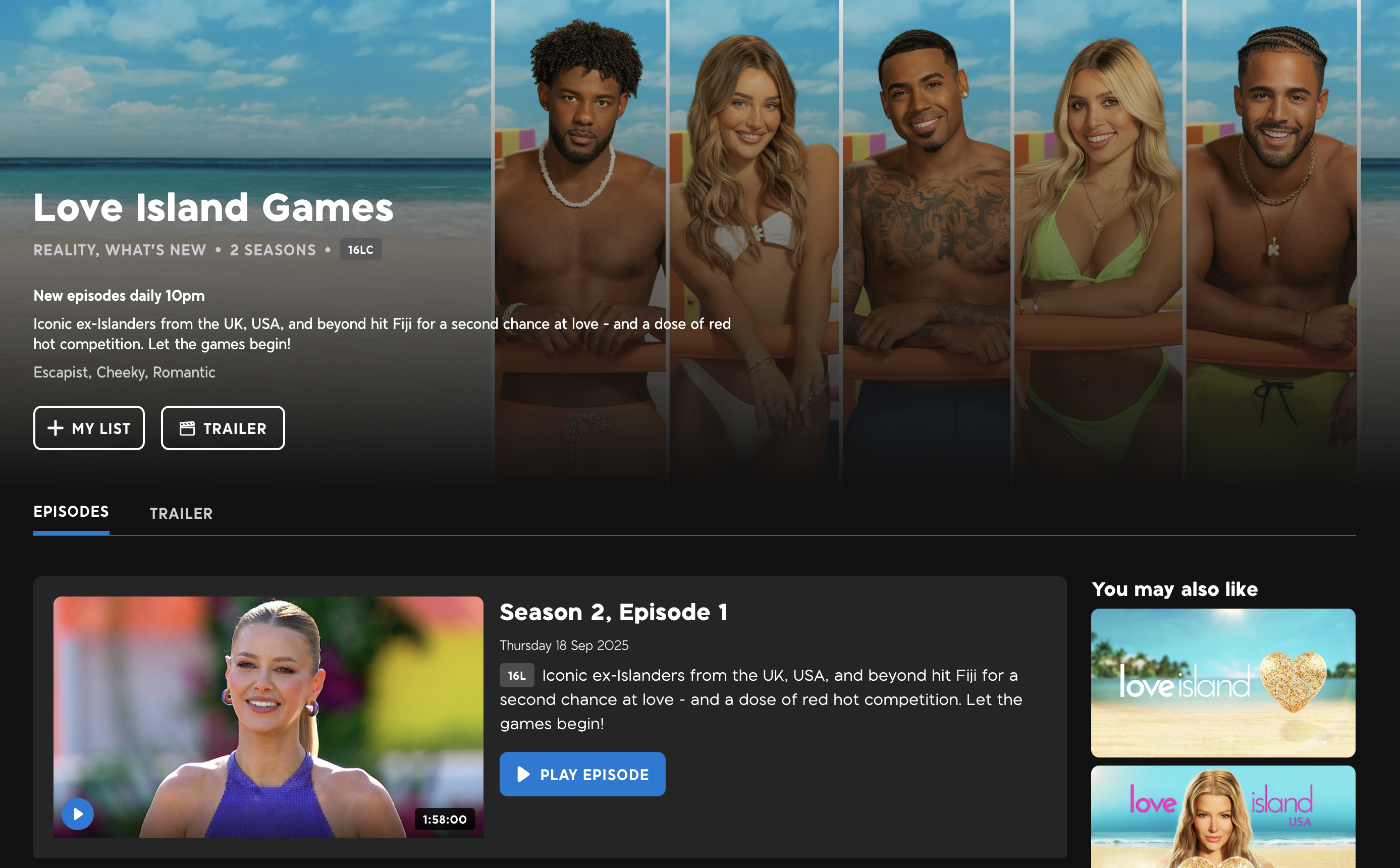 Love Island Games season 2 streaming for free on TVNZ
