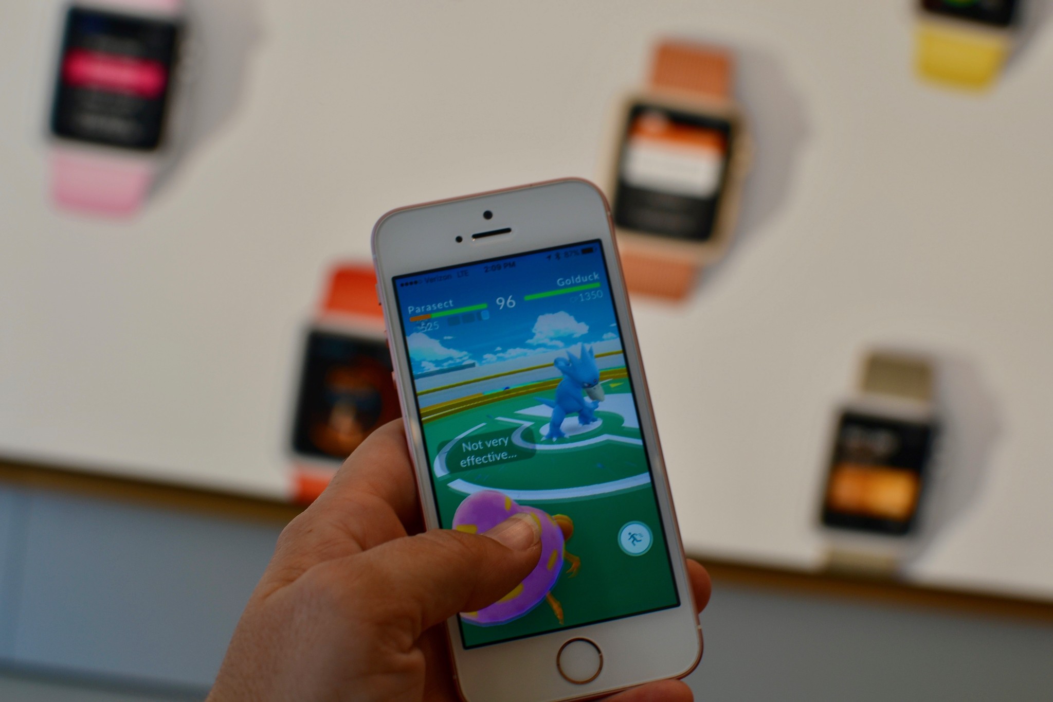 Playing Pokemon Go at Apple headquarters