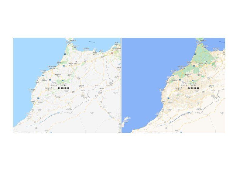 Google Maps Detailed Natural Features