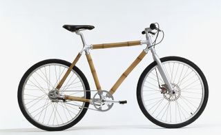 Bike with metal and bamboo frame