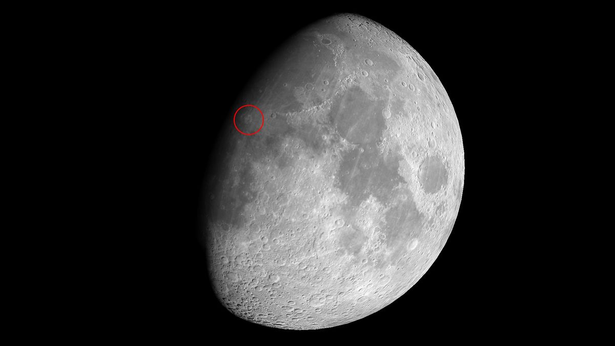 See the lunar crater Copernicus near the moon&#039;s terminator on Aug. 27, 2020.