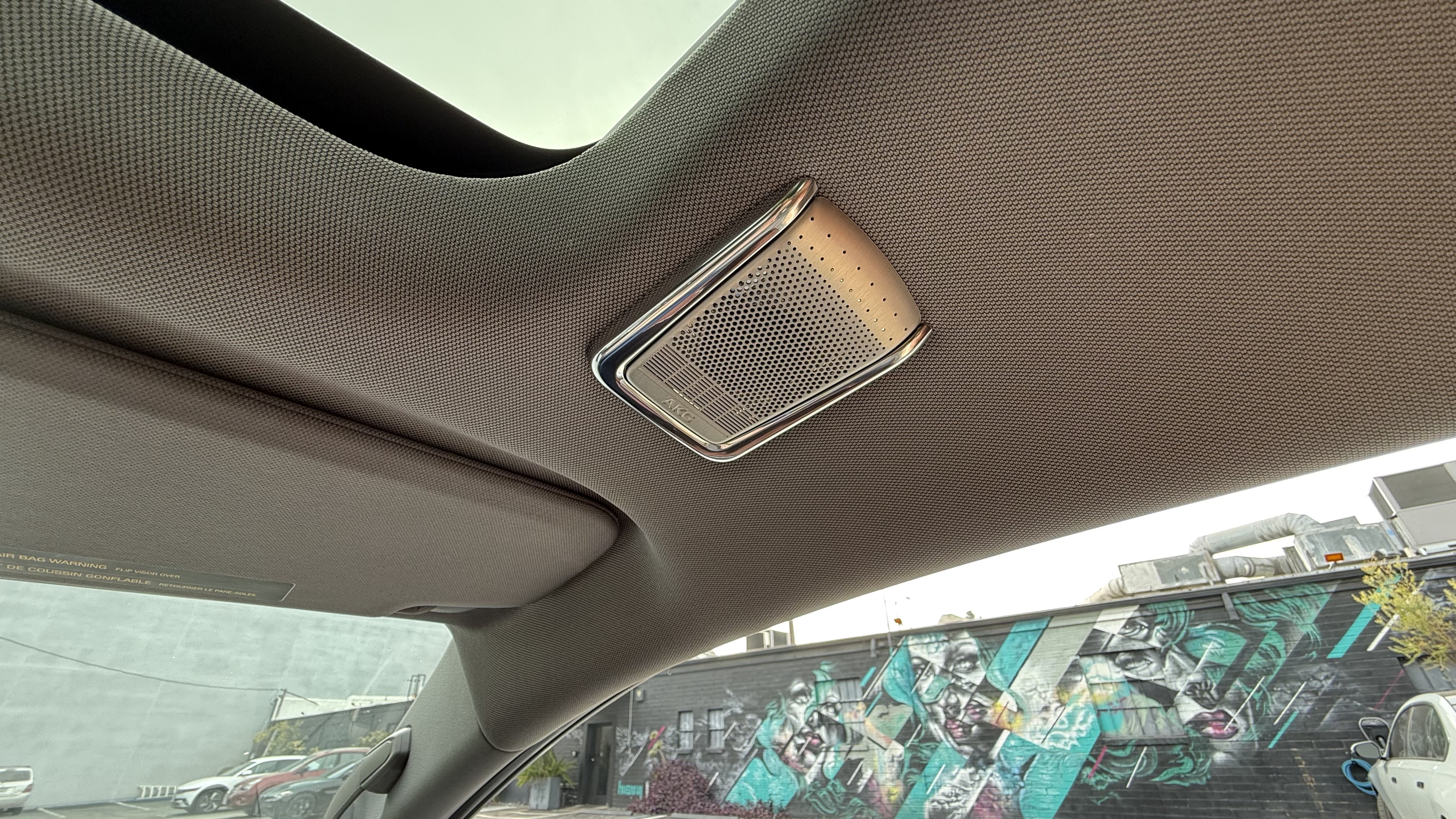 The Cadillac Lyric, with emphasis on the AKG Dolby Atmos speaker array