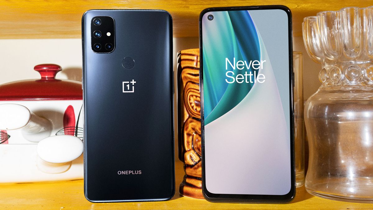 Front &amp; back of the OnePlus N10 5G phone