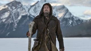 Leonardo DiCaprio as Hugh Glass in The Revenant
