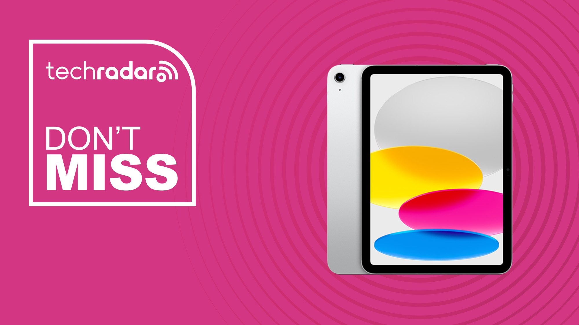Apple iPad 10.9 (2022) on pink background