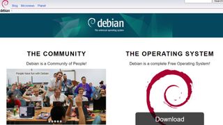 Debian website screenshot