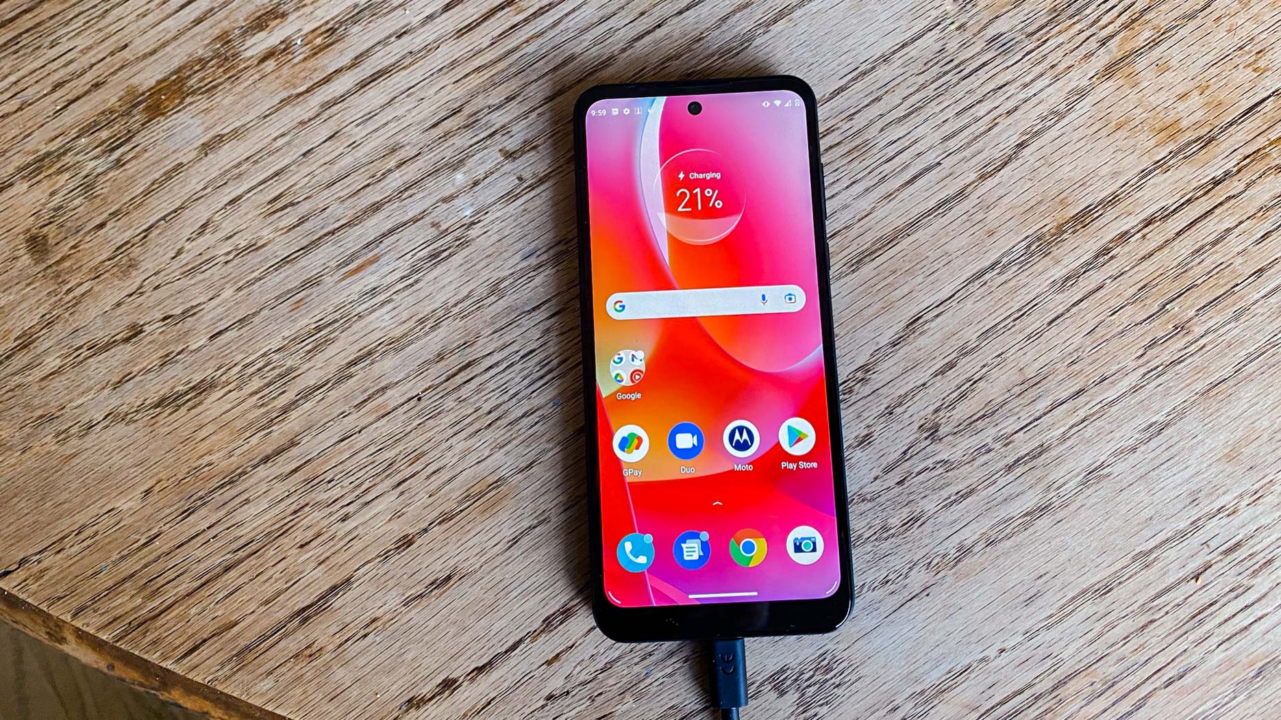 Moto G Power 2022 angeschlossen