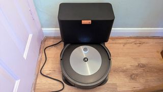 iRobot Roomba Combo j5+ in its docking station