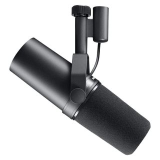 Render of the Shure SM7B microphone on a white background.