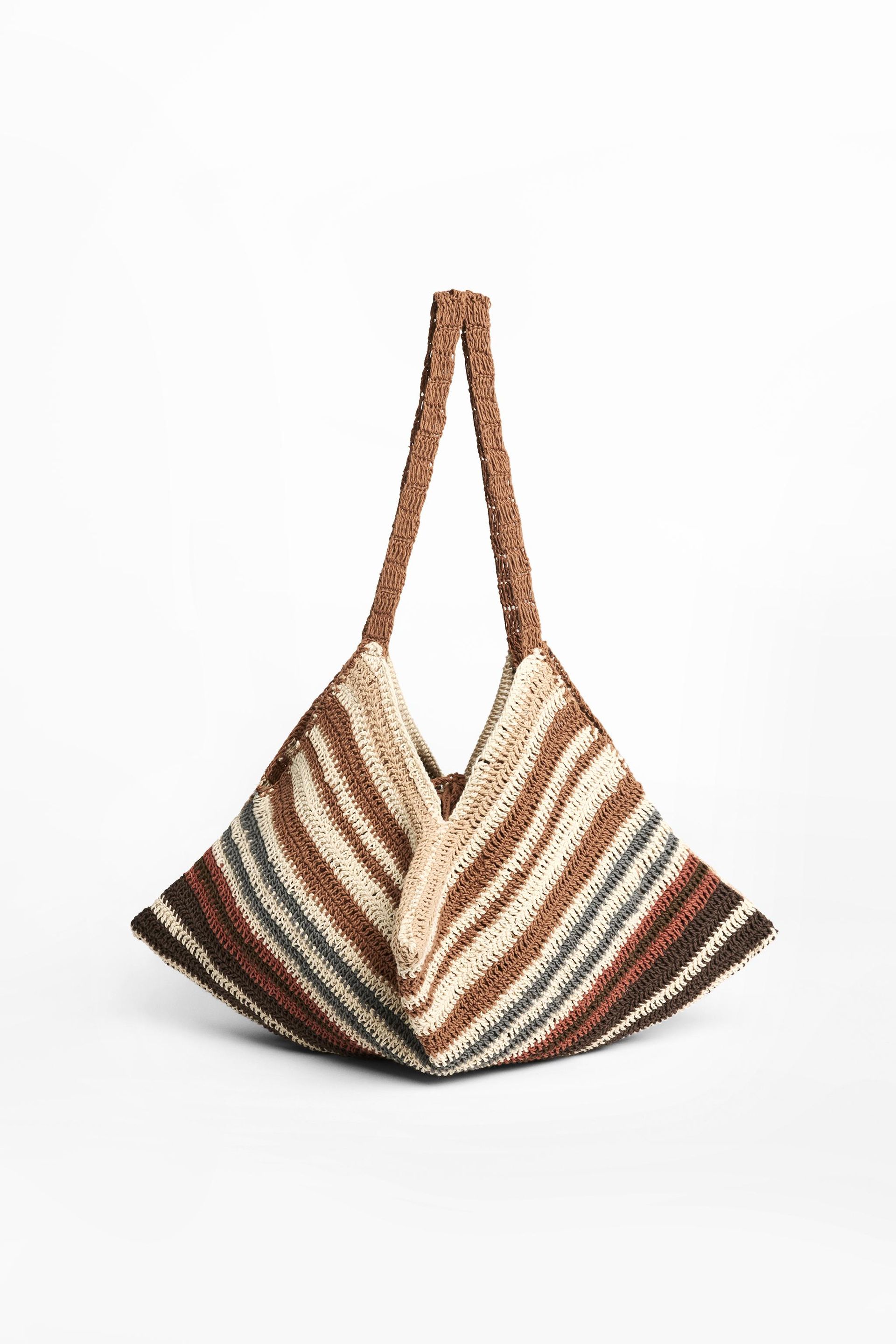 Crochet-Effect Shoulder Bag