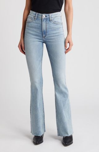 Casey Raw Hem High Waist Flare Jeans