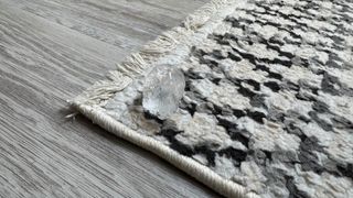 Ice cube on a rug
